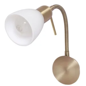 bodové svítidlo RABALUX SOMA 6320, a. brass/ white