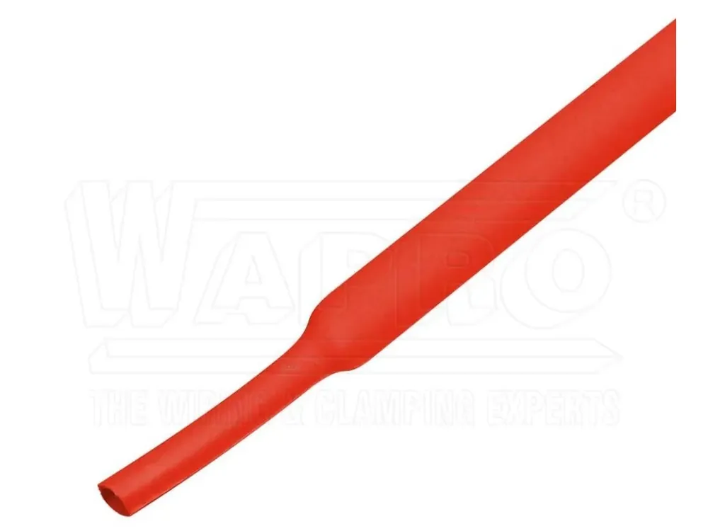 WAPRO trubice SMRŠŤ. WST2-016-02-2 1,6/0,8MM, 1M červená (RD)