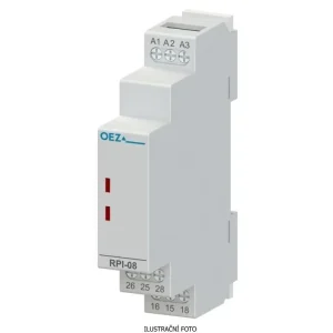 Instalační relé OEZ RPI-16-001-X230-SC 16A 230VAC, 24VAC/DC 1x přep.kontakt, červená signálka, 43251