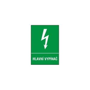 CUPRO PK samolepka hlavní vypínač 74X52MM 26131A