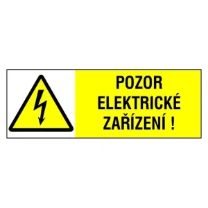 CUPRO PK samolepka POZOR EL.ZAŘÍZENÍ 74X210MM 0101D