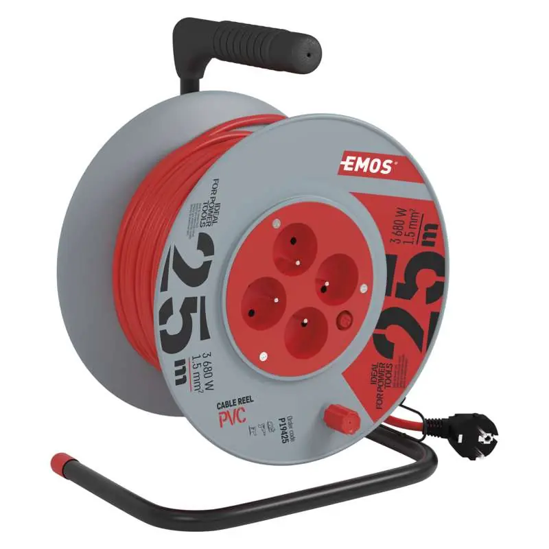 Kabel prodlužovací PVC na bubnu Emos 25 m 1,5 mm2 IP 20