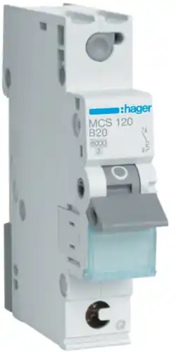 Jistič bezšroubový Hager MCS120 6 kA C 20 A