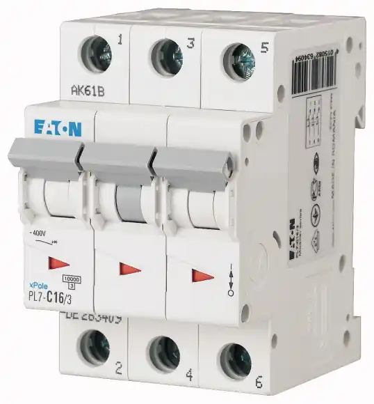 Jistič Eaton PL7-B63/3 10 kA B 63 A