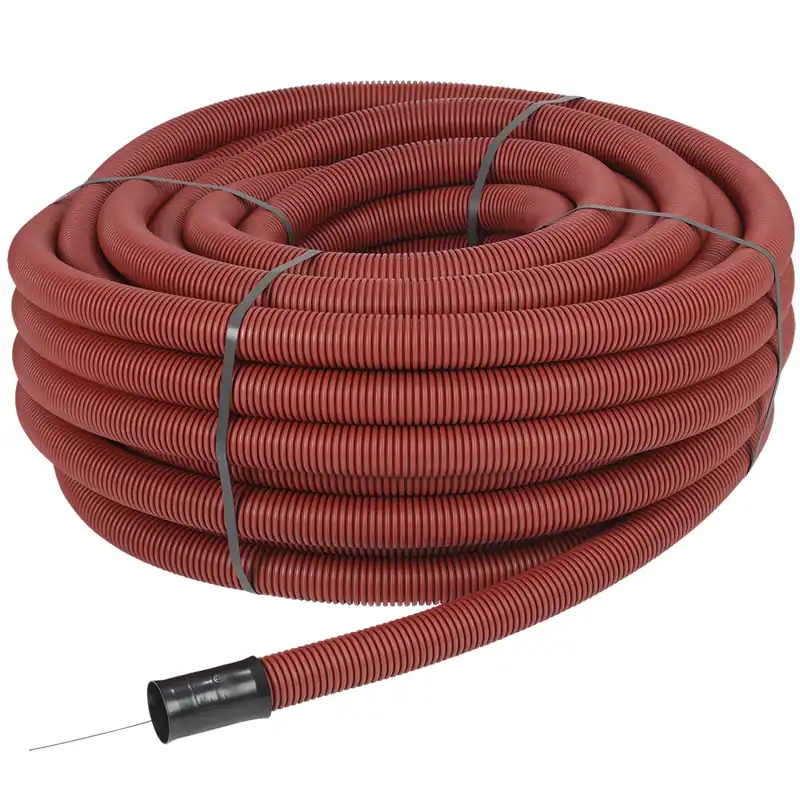 Chránička korugovaná ohebná Fränkische červená 125 mm 25 m