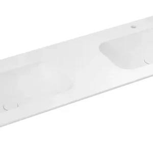 ARUBA dvojumyvadlo, Rockstone, 200x51,5cm, bílá mat