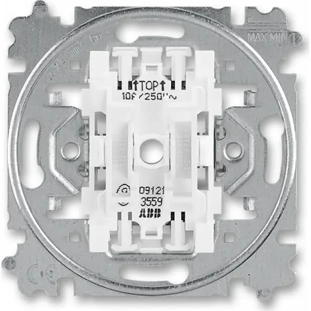 ABB 3559‑A87345 jbezšroubový tlačítkový ovladač s konfigurací 1/0 + 1/0