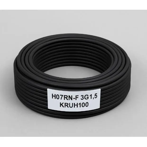 H07RN-F 3G 1,5 Flexibilní gumový kabel pro náročná prostředí
