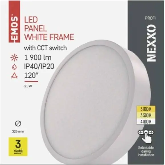 ZM5143 LED přisazené svítidlo NEXXO, kruhové, bílé, 21W, se změnou CCT EMOS Lighting