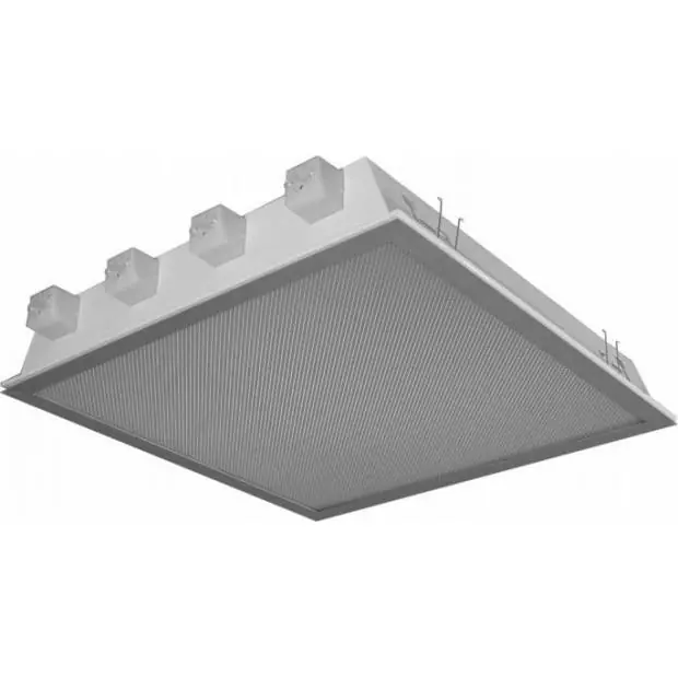 MODUS I418KP600EPNZ3/IP54 – I 4x18 W s plexi krytem pyramida, el. předřadník, IP54, nouzový zdroj 3 hod