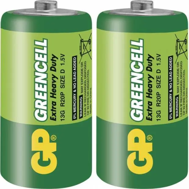 GP B1241 baterie Greencell R20 (D), 2 ks v blistru