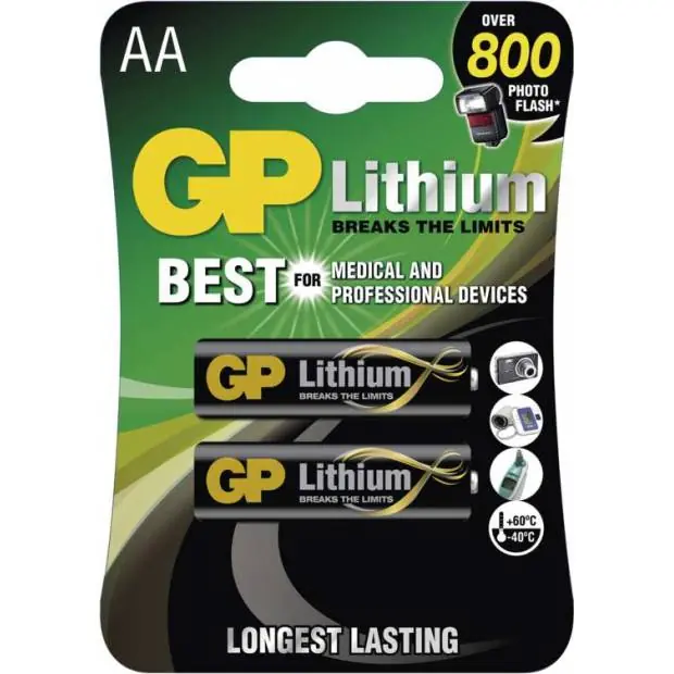 GP B15212 baterie lithiová FR6 AA, tužka 2 ks v blistru