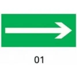Piktogram pro nouzové svítidlo šipka v pravo P01