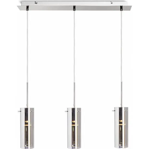 R10528 SANSSOUCI III závěsná chromované sklo 230V GU10 3x50W SLV