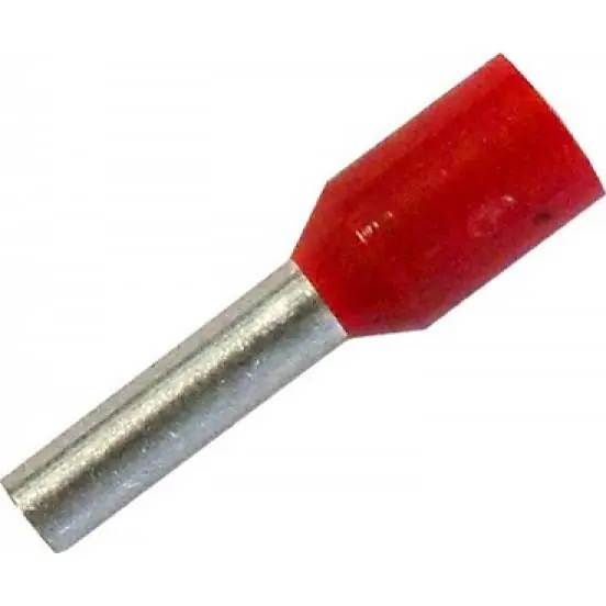 DI 1,5- 10 rudá Dutinka izolovaná o průřezu 1,5mm2 / 10mm