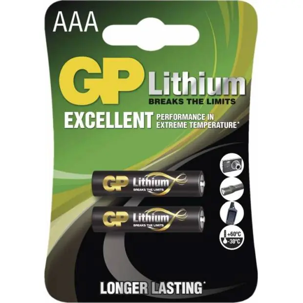 B15112 GP baterie lithiová HR03 (AAA), blistr GP Batteries