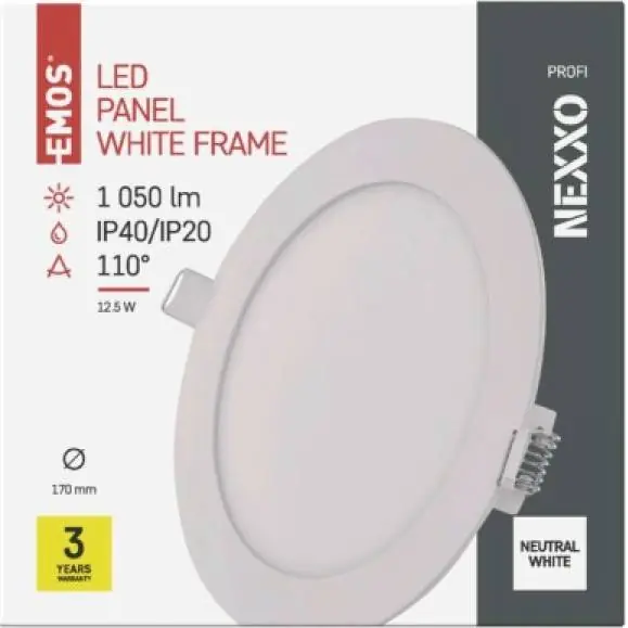 ZD1135 LED vestavné svítidlo NEXXO, kruhové, bílé, 12,5W, neutrální bílá EMOS Lighting