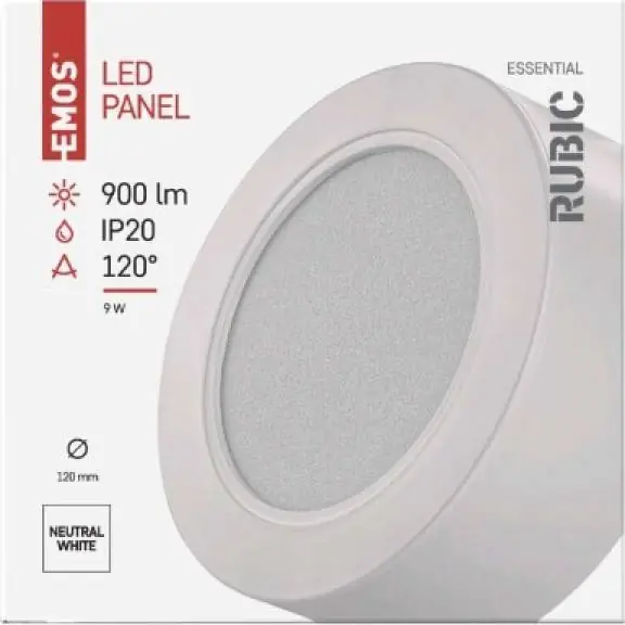ZM5432 LED přisazené svítidlo RUBIC, kruhové, 9W neutrální bílá EMOS Lighting