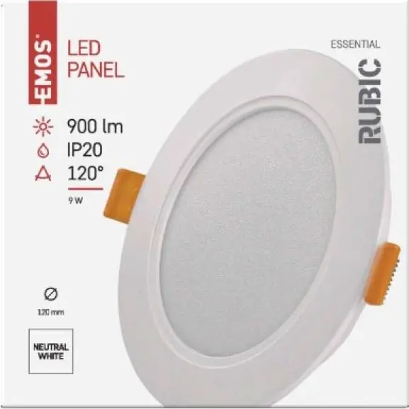 ZD1432 LED vestavné svítidlo RUBIC, kruhové, 9W neutrální bílá EMOS Lighting