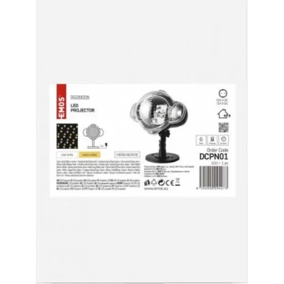 DCPN01 LED dekorativní projektor – hvězdičky, venkovní i vnitřní, teplá/studená bílá EMOS Lighting