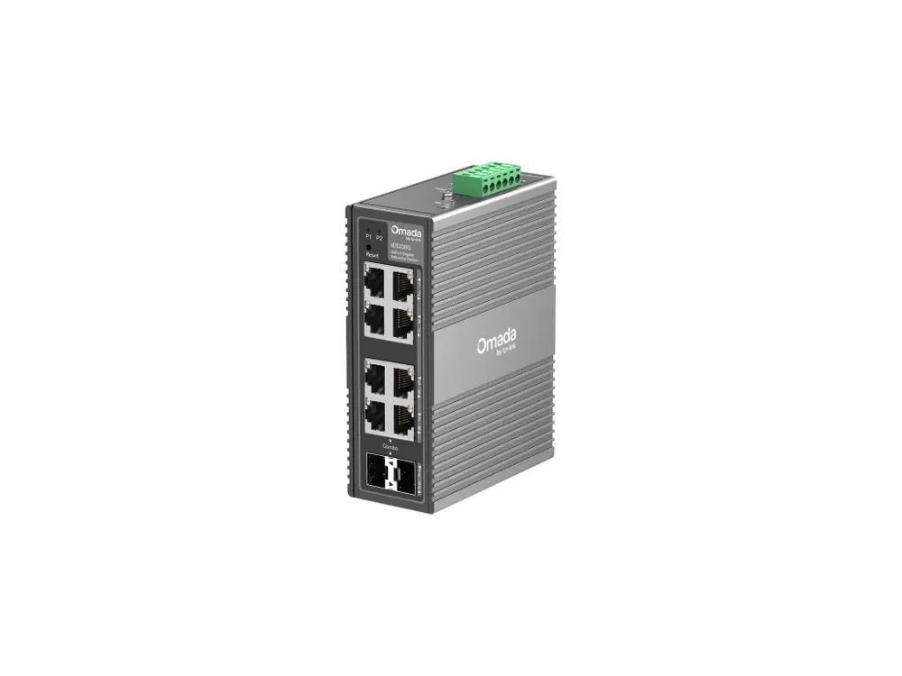 Switch TP-Link IES208G průmyslový, 2x SFP combo, 6x GLan, DIN, Omada SDN, 52453758